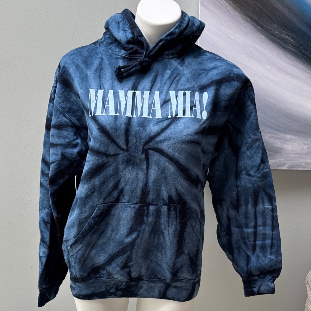 Blue Tie-Dye Hoodie with MAMMA MIA! Print
